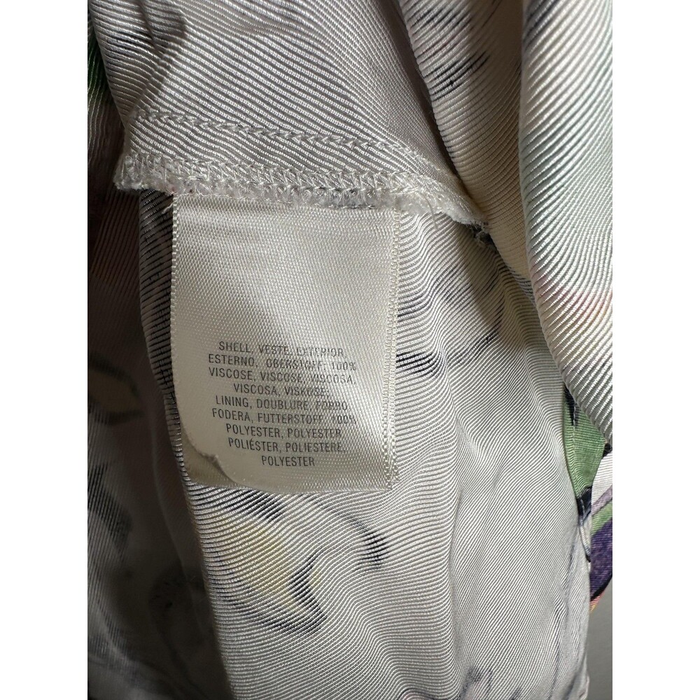 HD in Paris Shirt Womens 4 Multicolor Floral Peplum Sleeveless Exposed Zipper - Picture 4 of 6